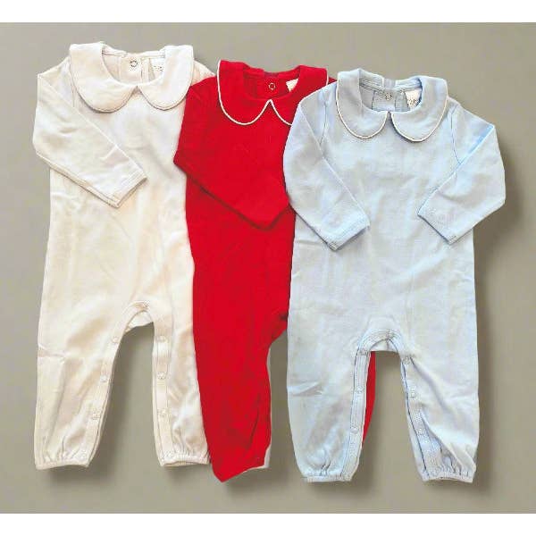 Southern Proper Blanks - Wholesale Jumpsuit - Baby - Romper - Piping Collared LS