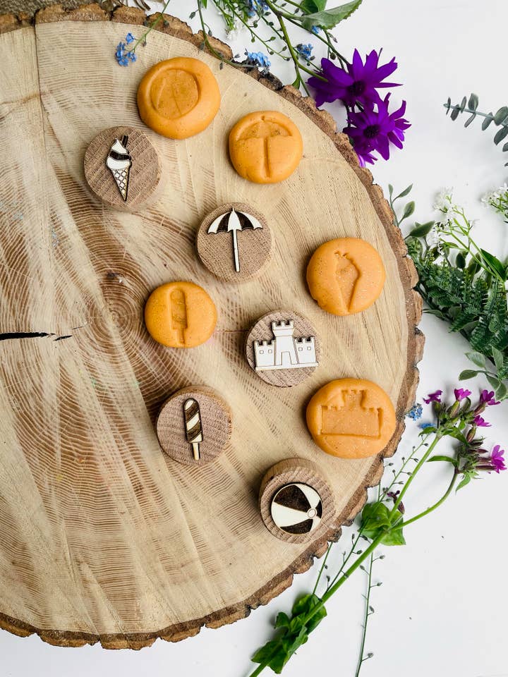 Beach Oak Stamps for wholesale by Curiosity Corner