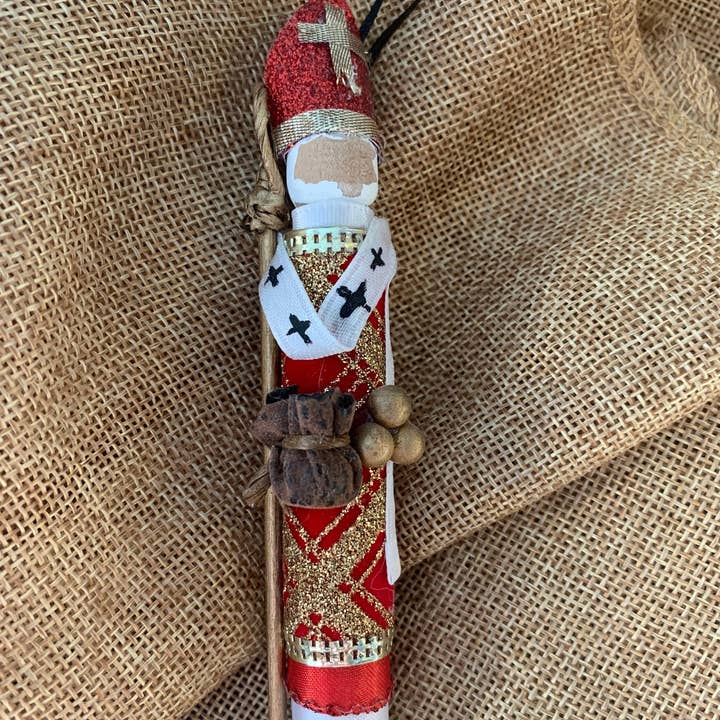 Our Saint Family - Wholesale Ornament - St. Nicholas Wooden Doll Ornament1