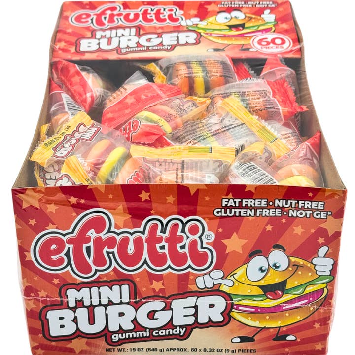 Martin's Country Store LLC - Wholesale Gummy - Gummy- (Efrutti) Mini Burger 60ct Display