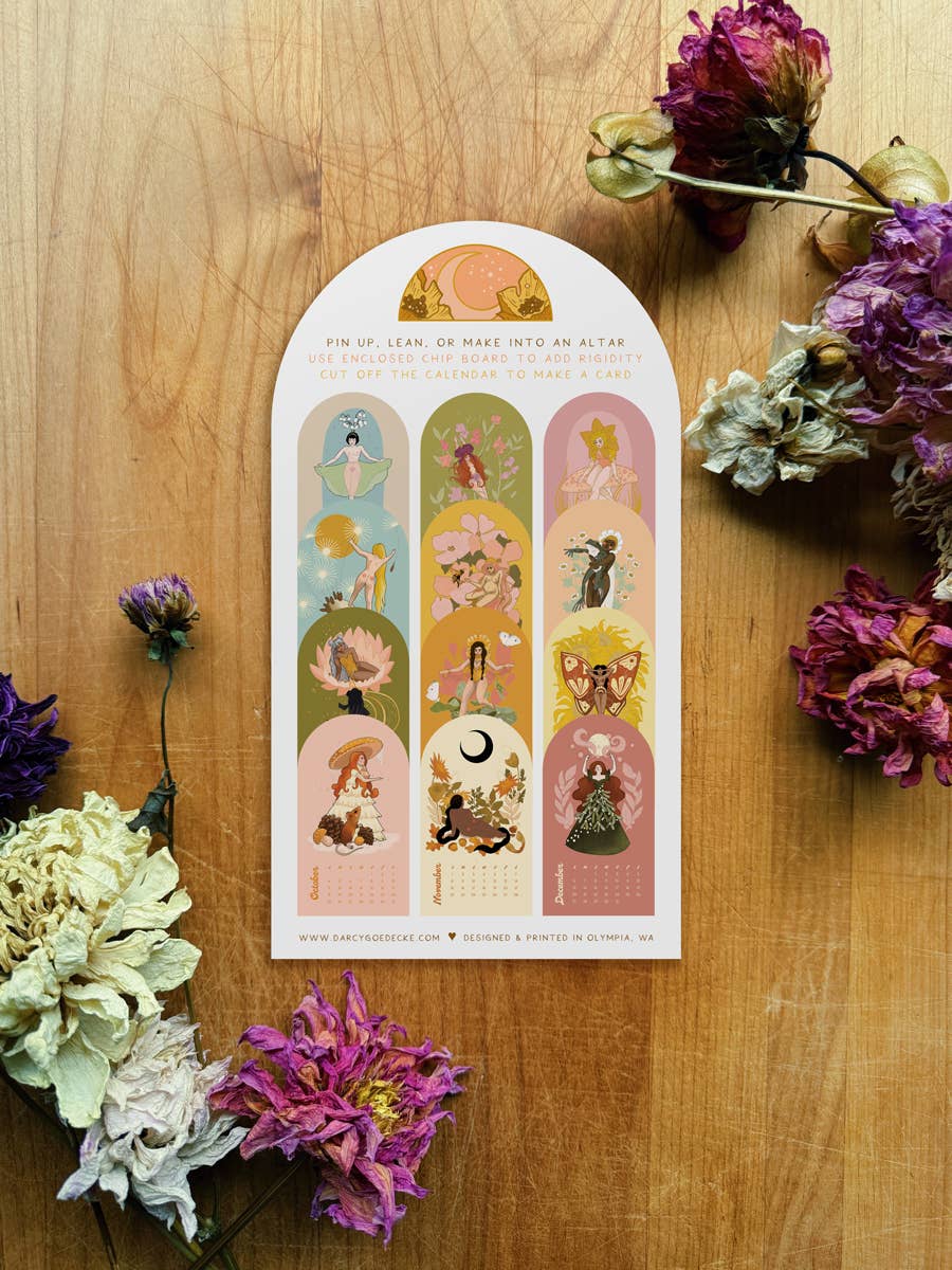 Whimsical Art by Darcy Goedecke - Wholesale Calendar - Small Floral Fairy Calendar | 20266