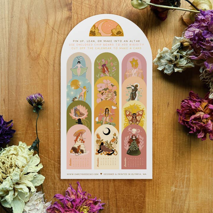 Whimsical Art by Darcy Goedecke - Wholesale Calendar - Small Floral Fairy Calendar | 20266