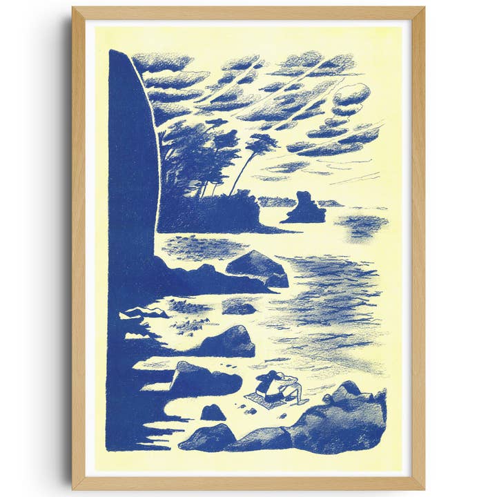 A3 poster - Antoine Cossé - Island of Bréhat for wholesale by KIBLIND Atelier