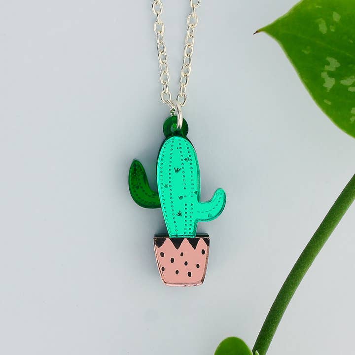 Collar con colgante de cactus para venta al por mayor de Little Moose