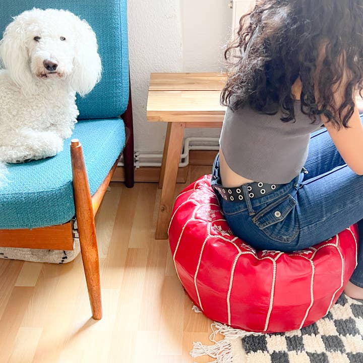 dear Morocco – wholesale Sittpuff – Marockansk sittpuff ottoman//rund L 20 ”x13" Barock Rose