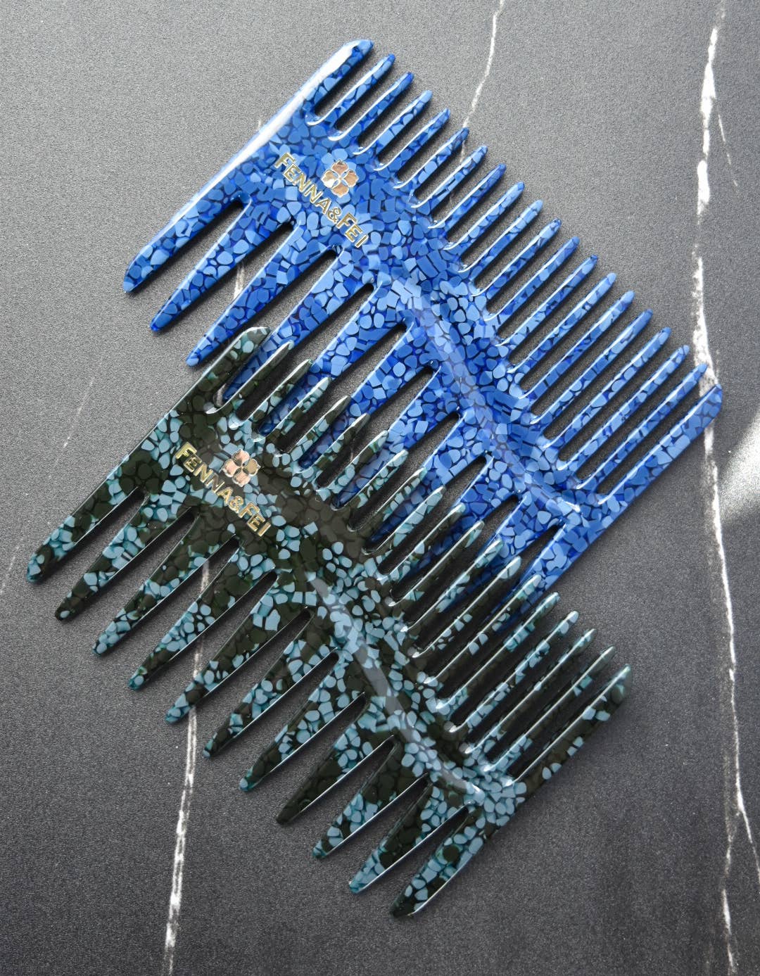 Fenna&Fei - Vente Peigne/brosse à cheveux - Collection de peignes Duo | Peigne double face en acétate0