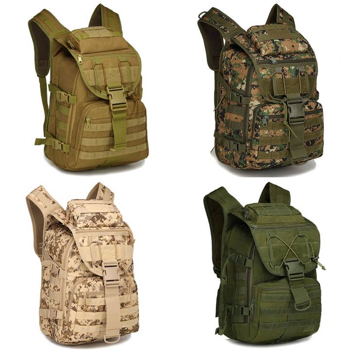 Diacly - Wholesale Backpack - Unisex - Tactical 40L Full Size Multipurpose Military Pattern Backpack