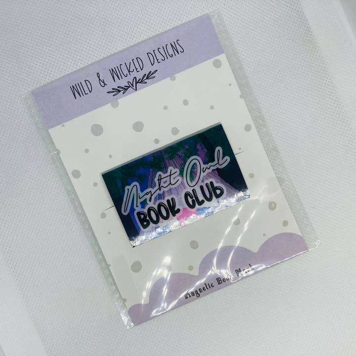 Night Owl Book Club - Page Holder- Double Sided - Magnetic Bookmark for wholesale by Wild & Wicked Designs