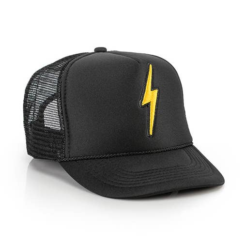 Lightning Bolt Patch Kids Trucker Hat for wholesale by Local Beach