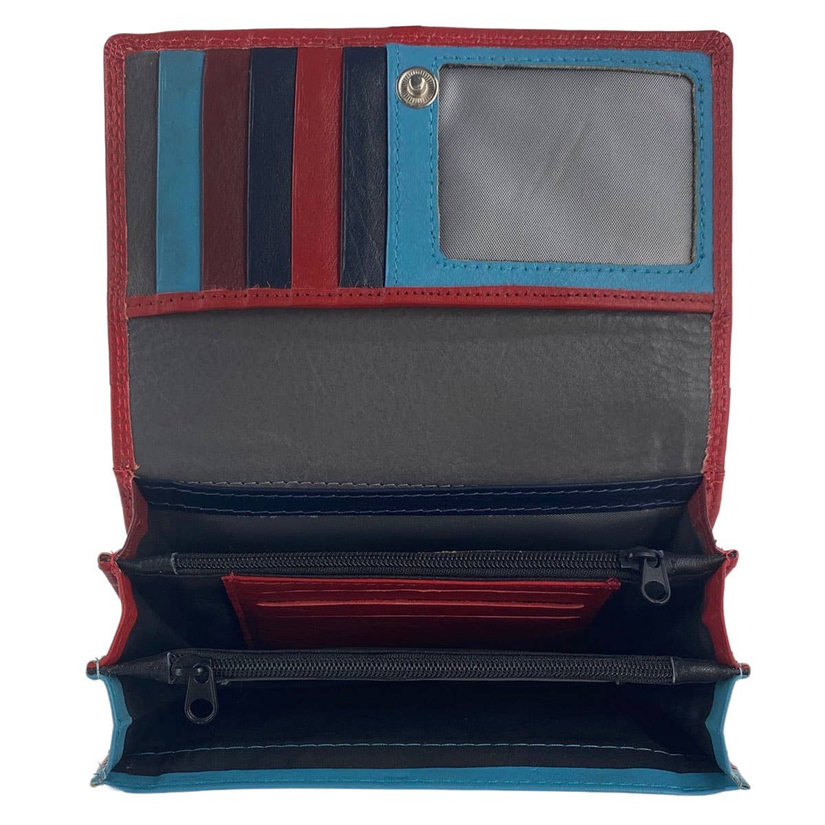 Arrigo - Vente Portefeuille – femme - Portefeuille femme en cuir multicolore modèle harmonica7