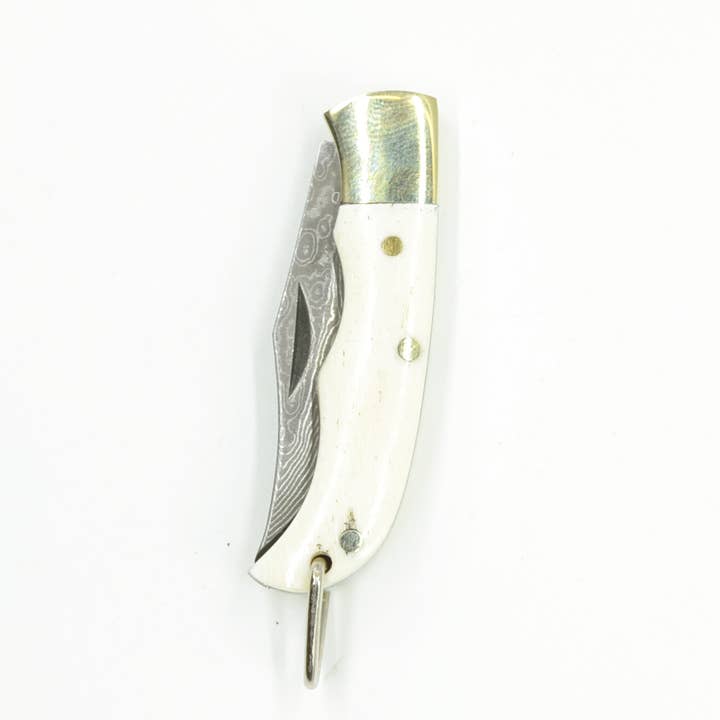 Curated Basics - Wholesale Pocket Knife/Holder - Ox-bone // Ox-horn Inlay Folding Knife3