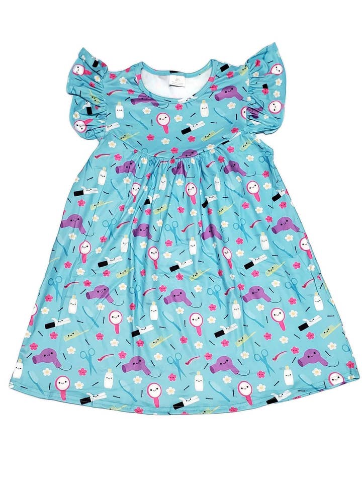 Hairdresser Milk Silk Flutter Dress for wholesale by Great Lakes Kids Apparel