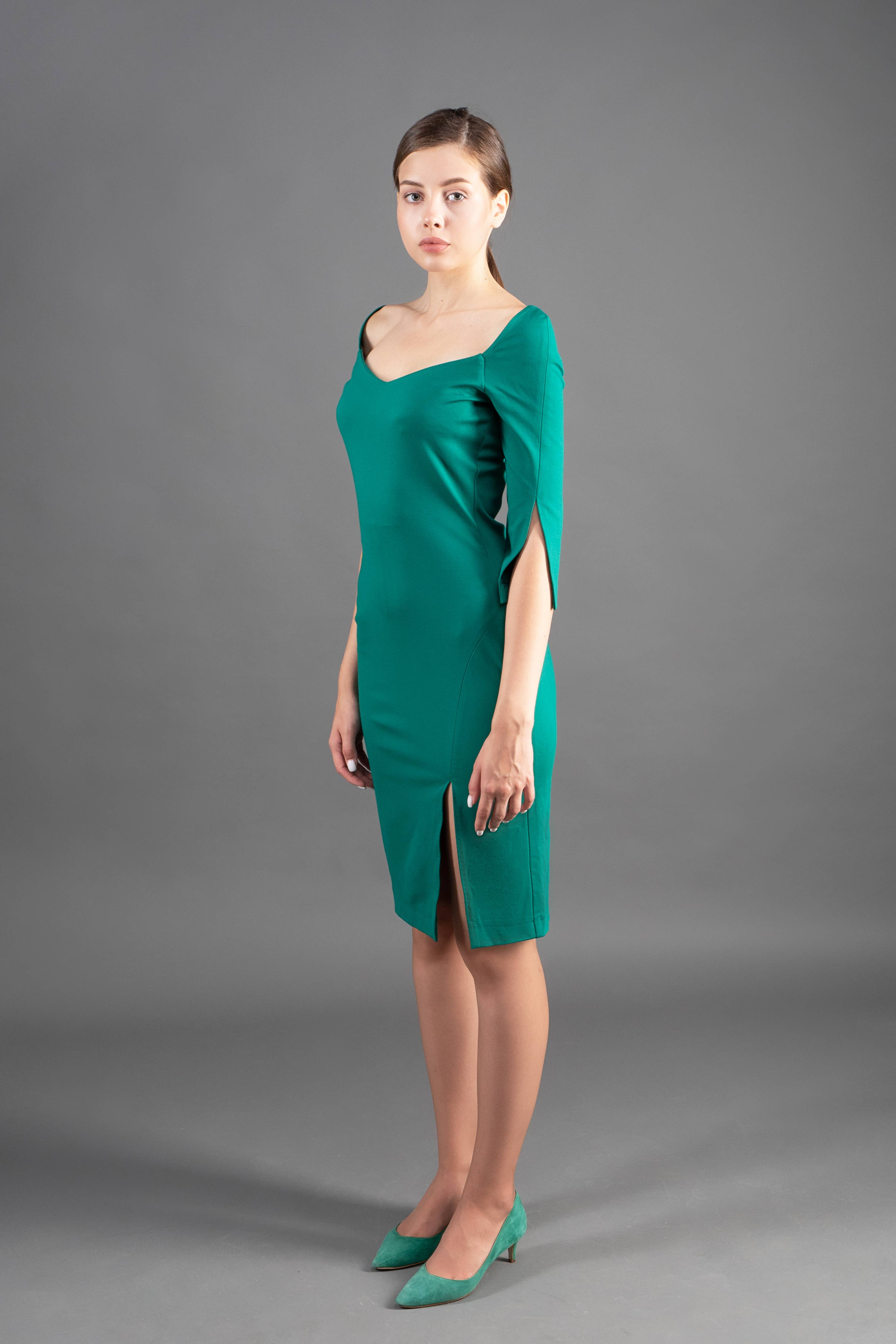 TAVROVSKA - Vendita all'ingrosso Vestito - Donna - Abito da cocktail midi verde, abito da sposa2