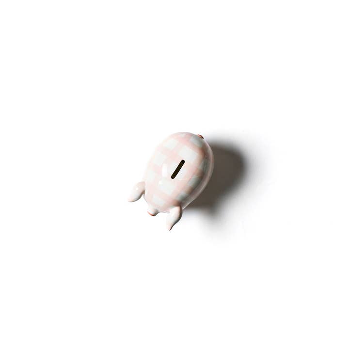 Coton Colors - Wholesale Money/Piggy Bank - Pink Gingham Piggy Bank