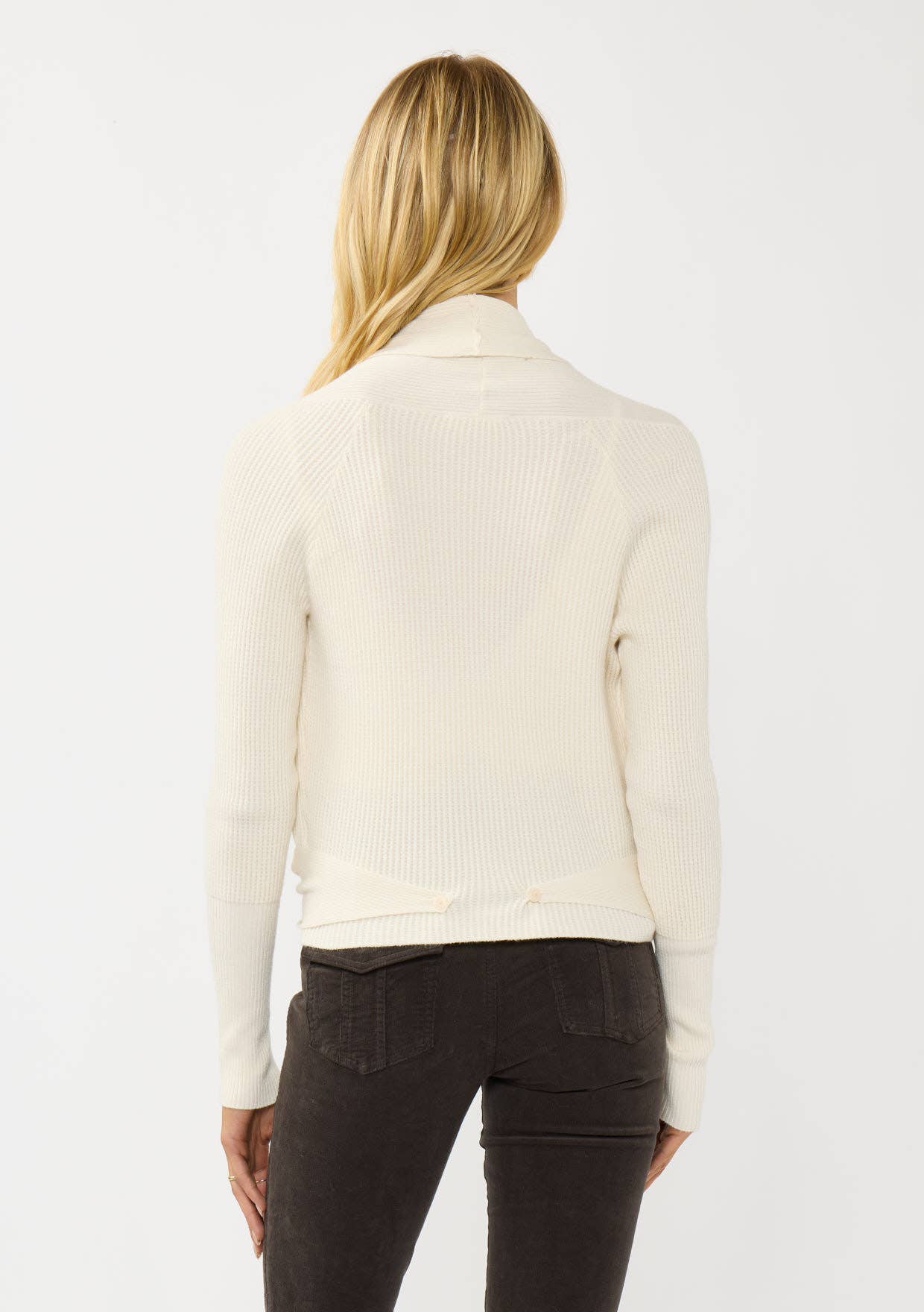 Lovestitch - Wholesale Cardigan - Women's - Waffle Knit Long Sleeve Tie Front Cardigan93