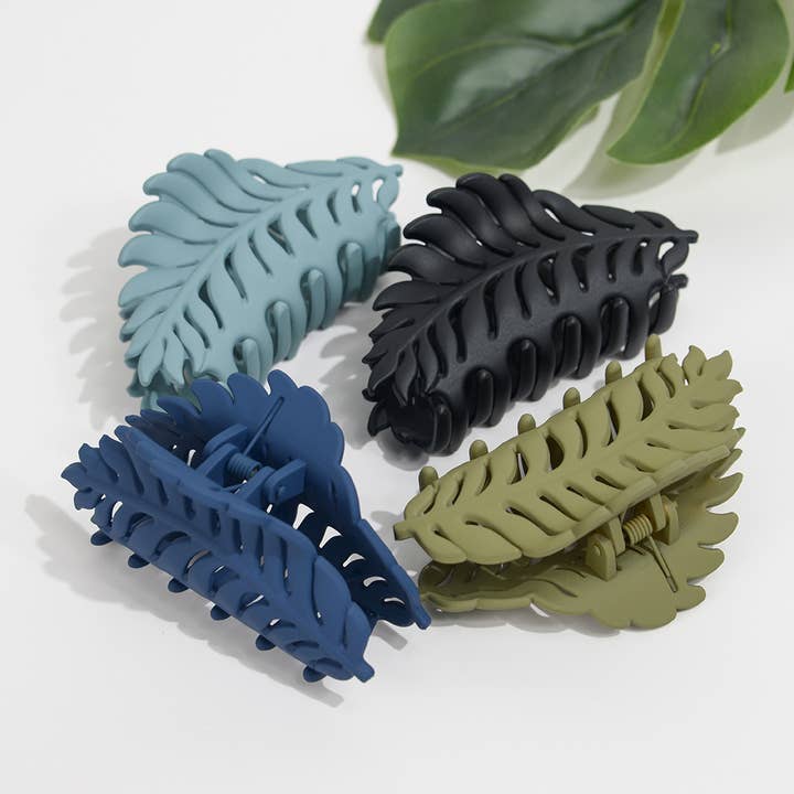 TheDivaSoap - Wholesale Hair Clip - Women's - Matte Leaf Hair Claw Clip