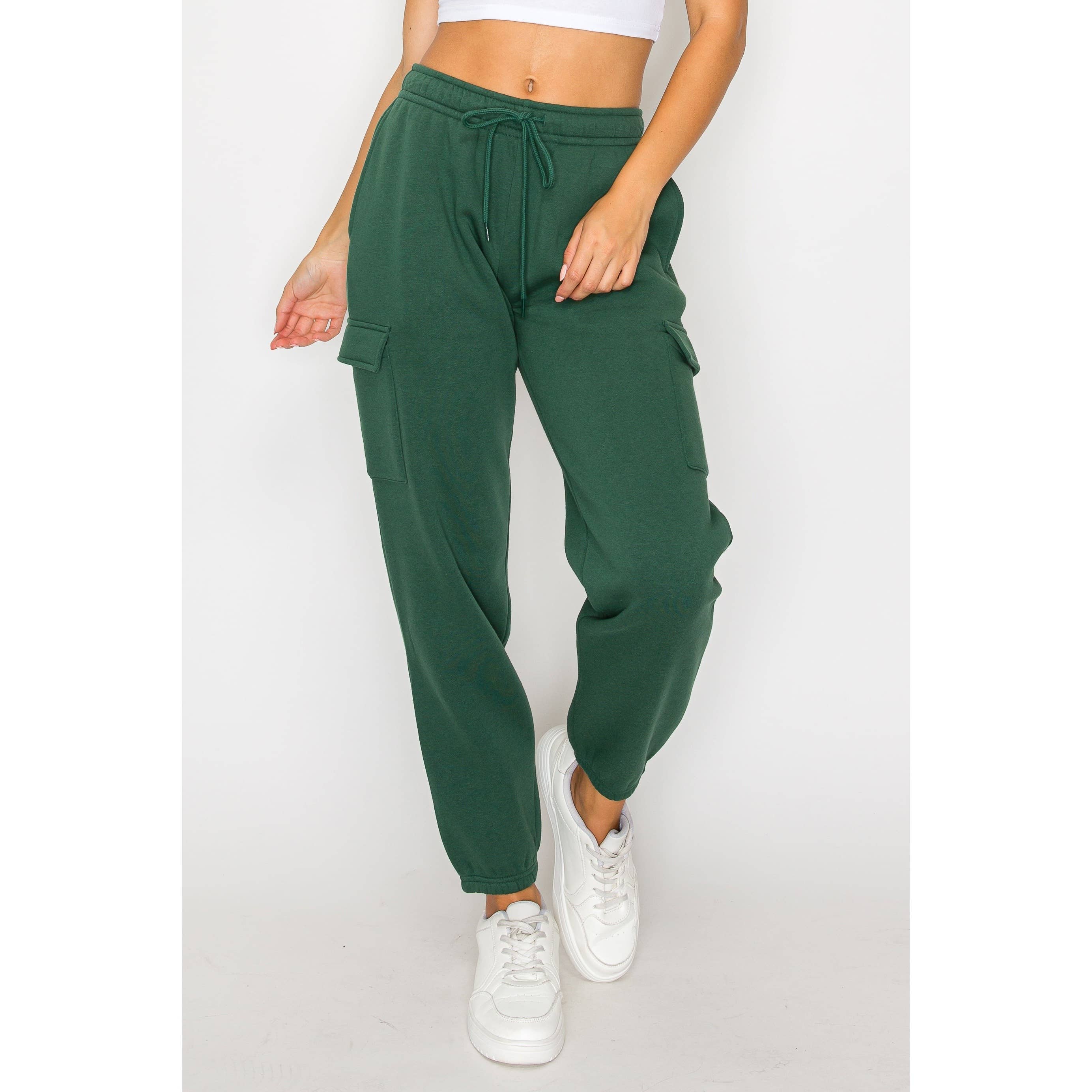 Timeless - Wholesale Athletic Sweatpants/Joggers - Women's - Cargo Fleece Relaxed Sweatpants5