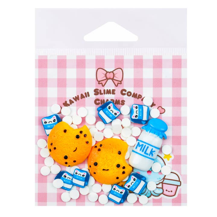 Bolsa de abalorios con cobertura de leche y galletas Slime (12 unidades/caja) para venta al por mayor de Kawaii Slime Company