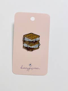 Channypeascorner - Wholesale Lapel Pin/Button - Merino Mallows SMORES Enamel Pin1