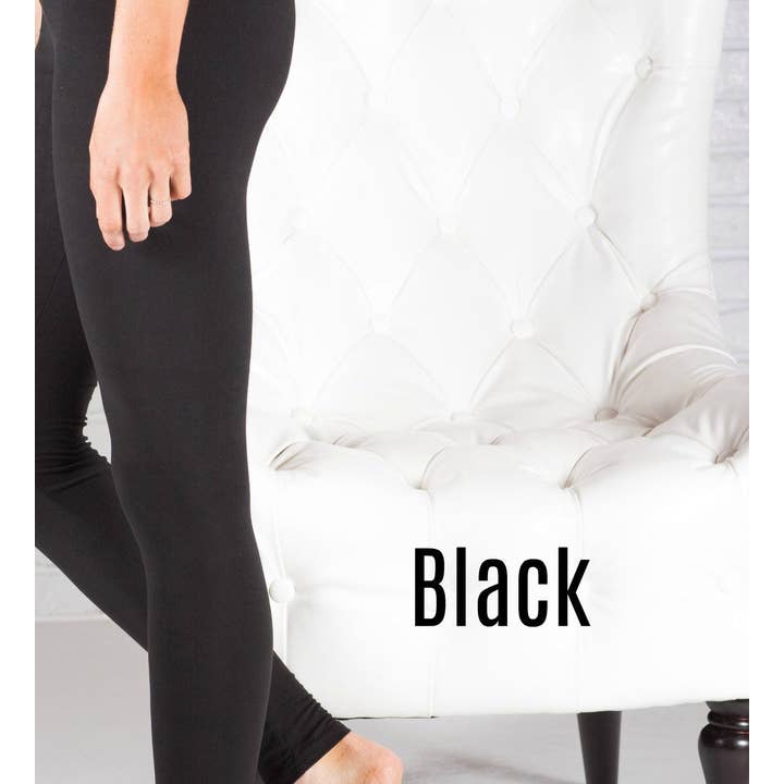 Truly Contagious - Wholesale Fashion leggings – Women's - Super Soft Fleece Lined Leggings - 3" Waist ( SOL01-FLEECE-3