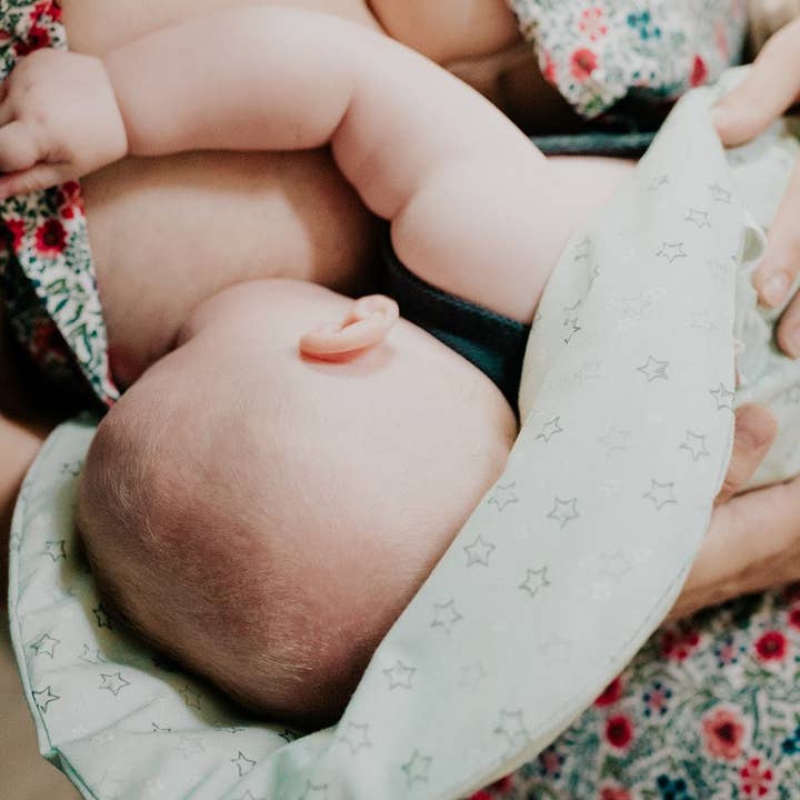 LES PETITS SAUVAGES CO - Wholesale Bedding Blanket - Kids & Baby - Organic Cotton Topponcino Cover A Green Mouse2