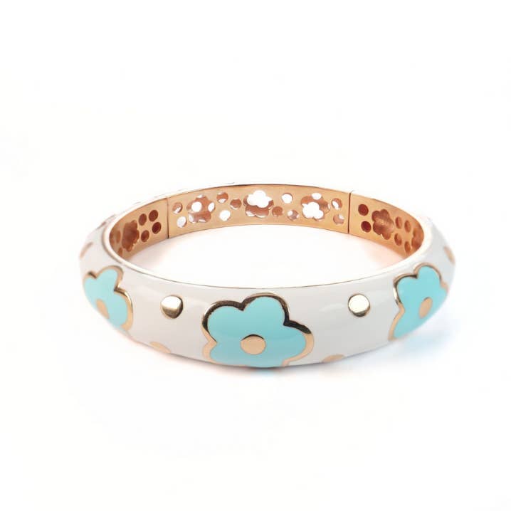 SKLAVE FLORA WEISS-BLAU für den Großhandel von LINCETTO GIOIELLI