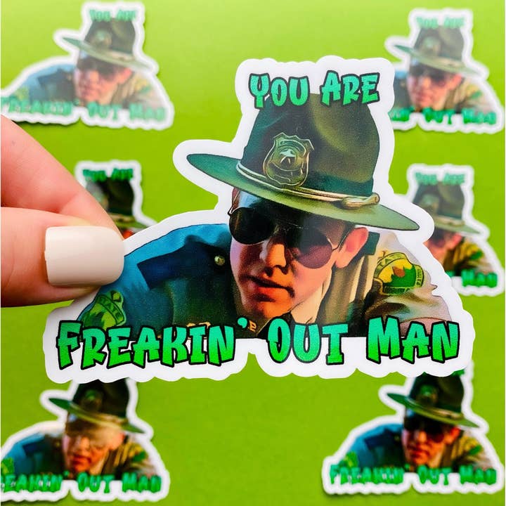 Autocollant Super Troopers Rabbit Freakin' Out Man | Police pour la vente par Otto's Grotto