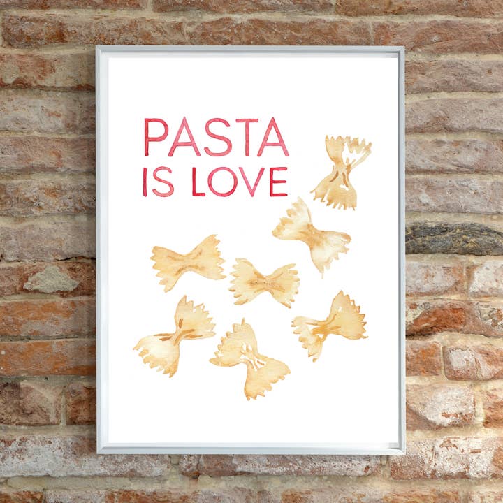 Pasta is Love Print for wholesale by Maria DeVito Palmer Designs LLC