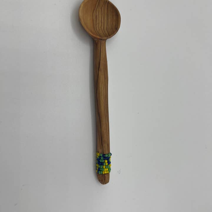 KENYAN SAFARI DESIGNS – Colher de cozinha por atacado – Colher 6 Polegadas em Madeira Com Contas3