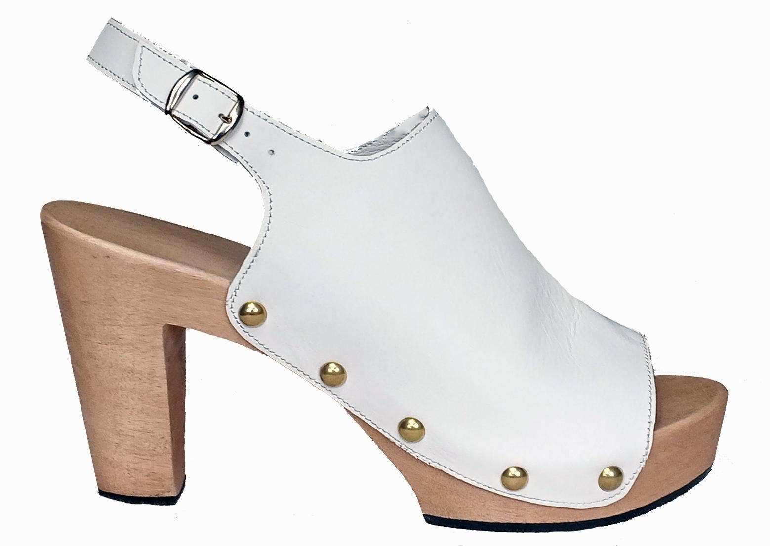 OMES - Wholesale Clogs - Women's - Fanny 24: High Heel Swedish Clogs With Ankle Buckle Strap1