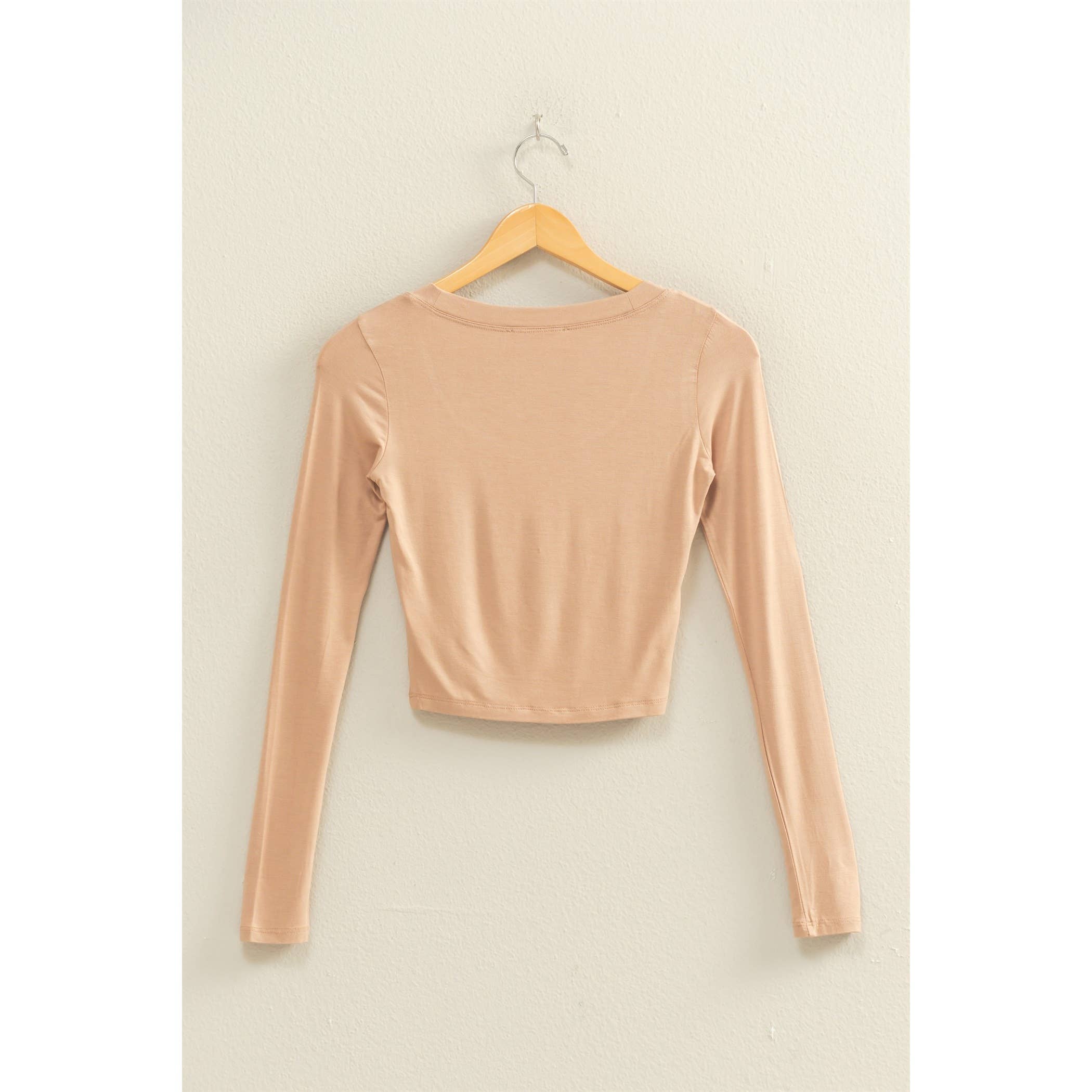 HYFVE - Wholesale Shirt - Women's - Cropped Scoop Neck Long Sleeve Top19