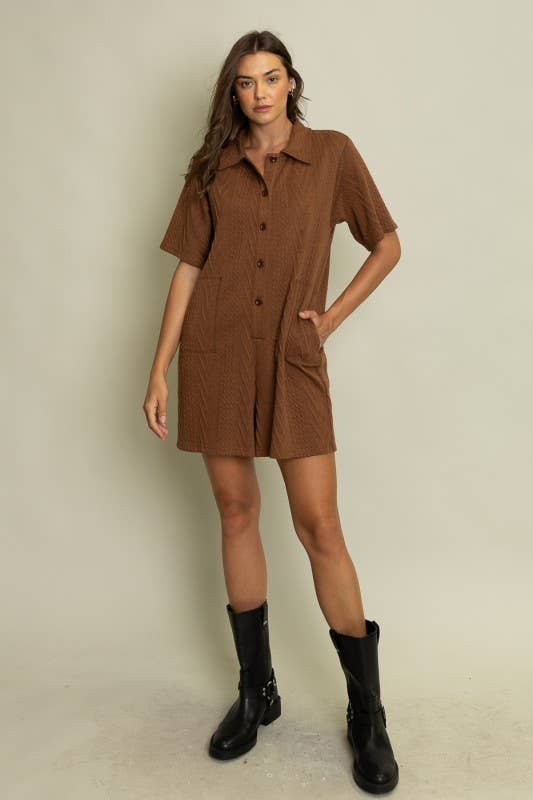 Heyson – Engroshandel Romper - Dame – LR1002_B Kortærmet Knaplukket Romper0