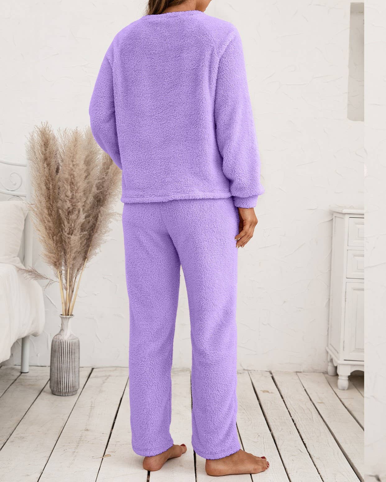 HIDDENBRAND - Wholesale Lounge Set - Women's - Loungewear Double-Sided Plush Two-Piece Set15