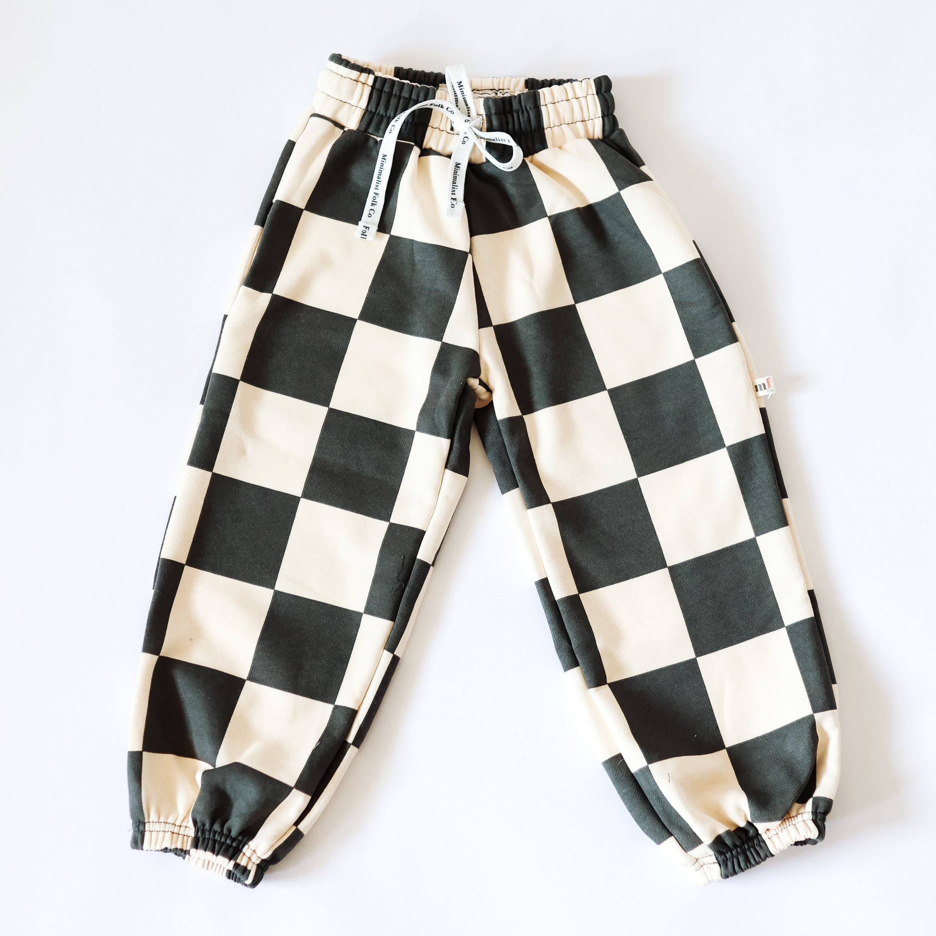 JOGGER | CHECKERED CHARCOAL | Kids for wholesale on Faire0
