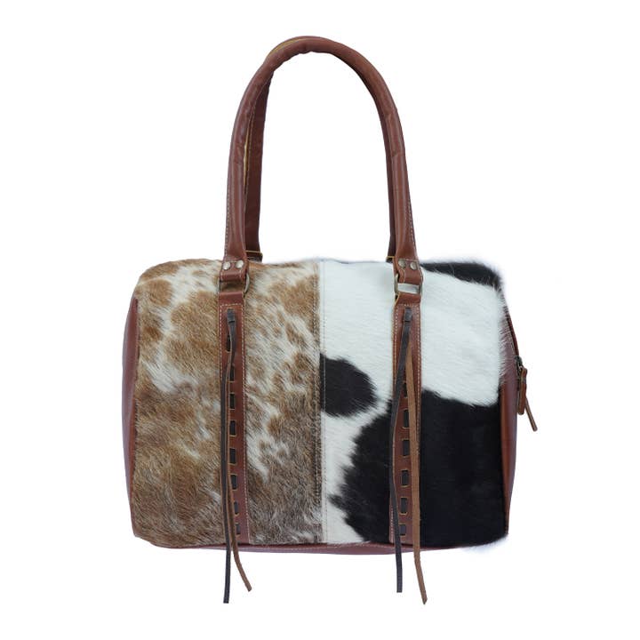 Sac à bandoulière Closu en cuir et cheveux pour femmes pour la vente par Hopofly Bags