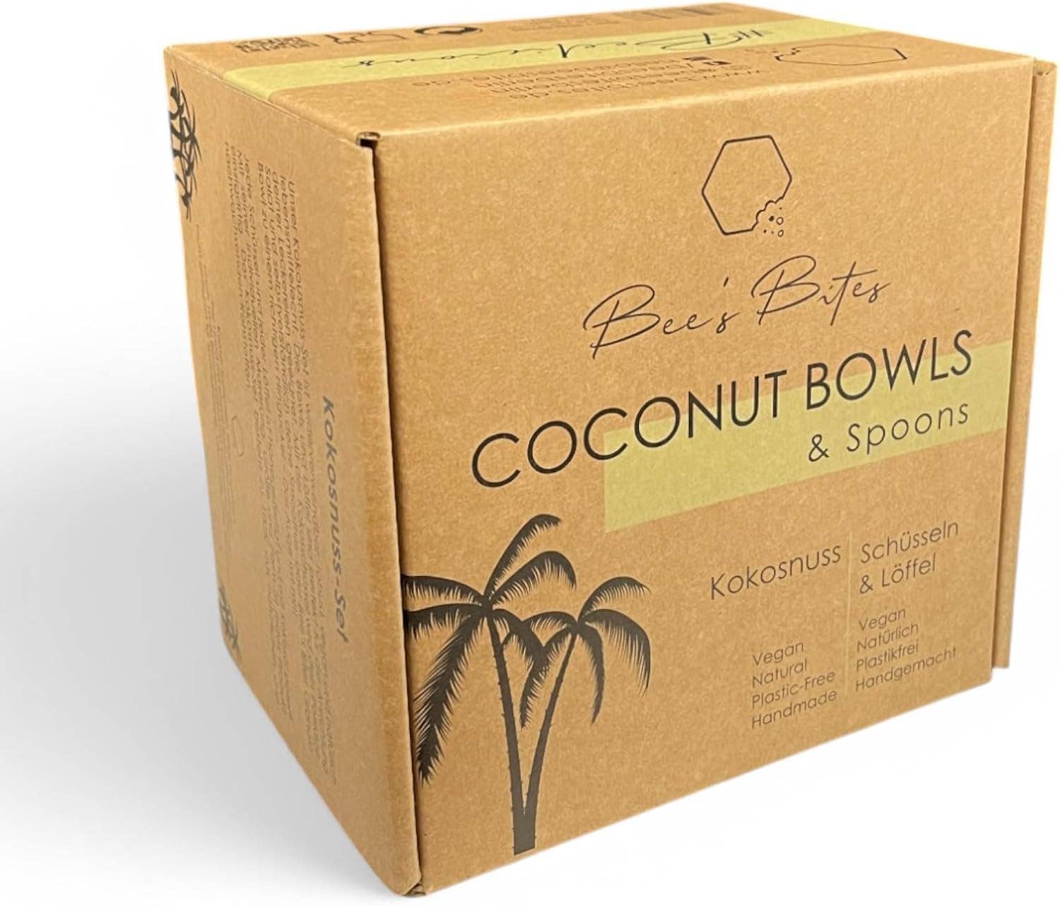 Biomatea - Wholesale Serving Utensil - Coconut 4-piece Bowl Set – 2 Bowl + 2 Spoons – Handmade5