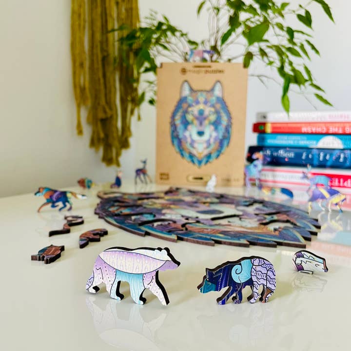 Lubiwood - Wholesale Puzzle - Adult - Wild Wolf Jigsaw A4 Premium Box6