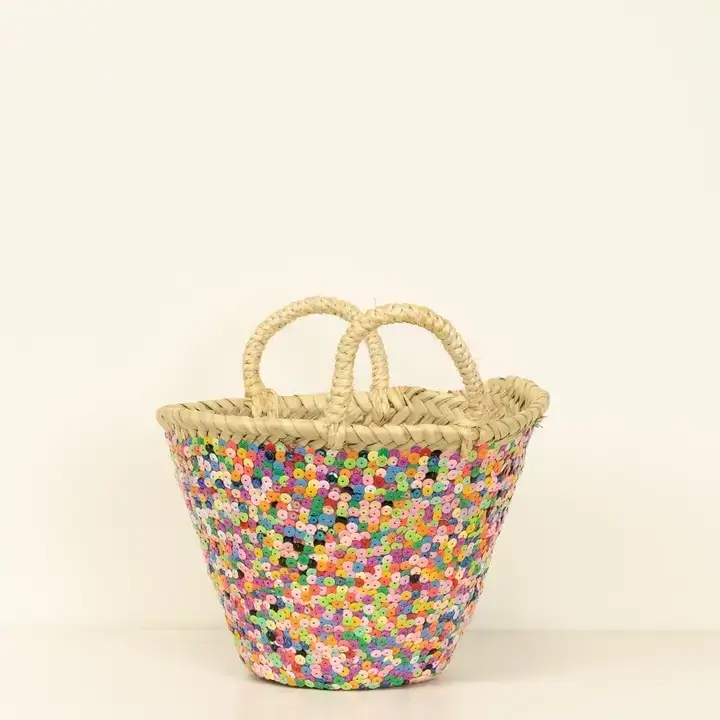 High crafty – wholesale Basket – Kids & baby – Small Glitter Basket for Children – Handmade Wicker 15
