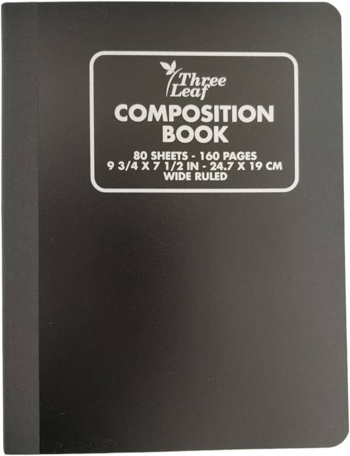 Three Leaf Products - Vente Cahiers - Cahier de composition à couverture poly couleur de 80 feuilles, WR (lot de 24)5
