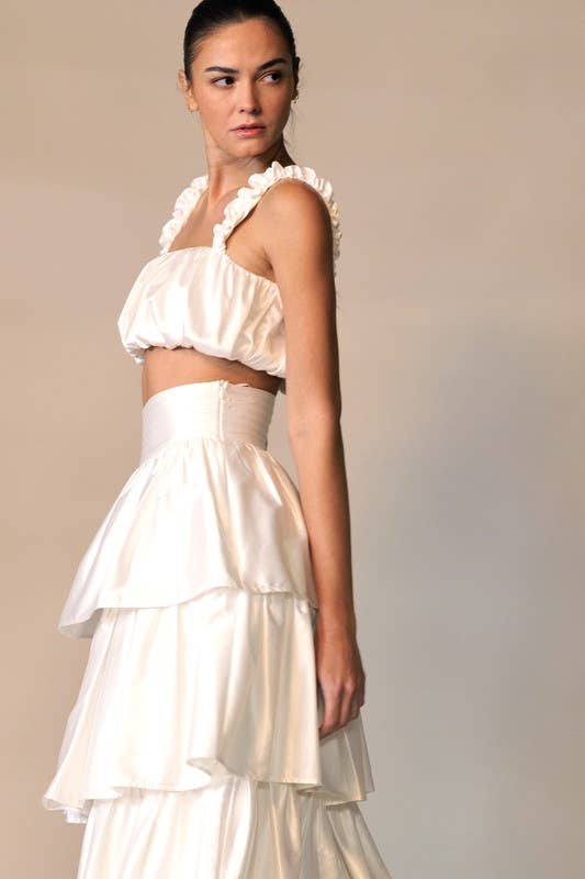 Endless Blu - Vendita all'ingrosso Camicetta - Donna - TOP CORTO SENZA MANICHE LT1230 CON CINGHIE ELASTICHE STROPICCIATE5