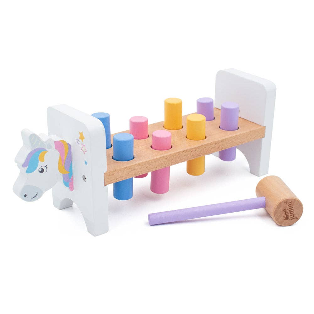 Inside Out Toys – wholesale Wood toy – Child – JUMINI Unicorn Hammer Bench0