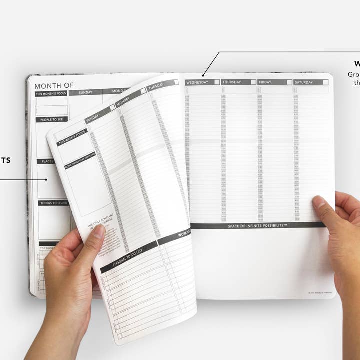 Weekly Undated Planner - Elite Black for wholesale on Faire
