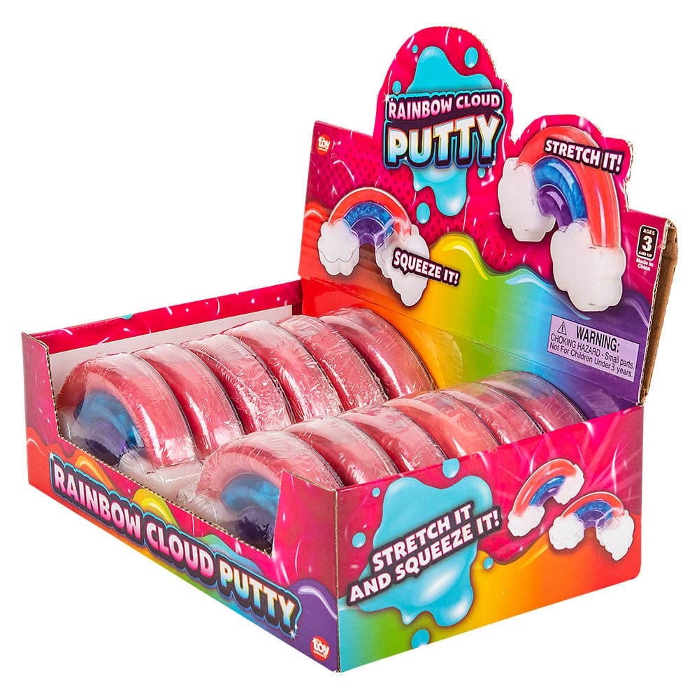 La Luna Bella - Toys - Wholesale Putty/Slime - Kids - 4.25" RAINBOW CLOUD PUTTY LLB Slime & Putty1
