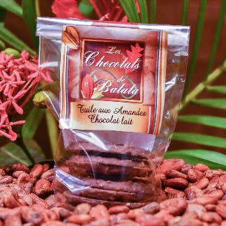 Beutel Mandel-Schokoladenfliese Milch für den Großhandel von Les chocolats de Balata