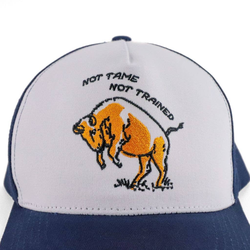 The Montana Scene – wholesale Truckerkeps – Dam – Not Tame Bison Trucker - Marinblå/Grön2
