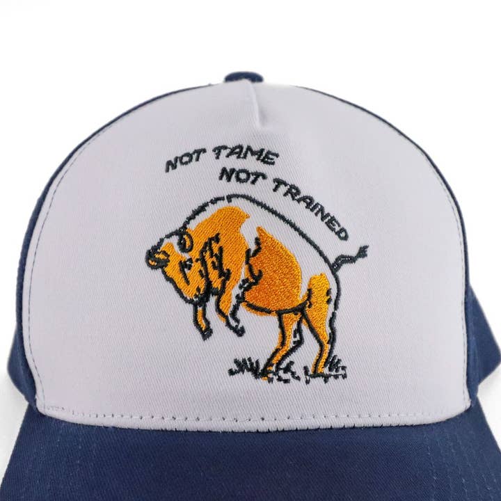 The Montana Scene - Vente Casquette de camionneur – femme - Not Tame Bison Trucker - Bleu marine/vert4