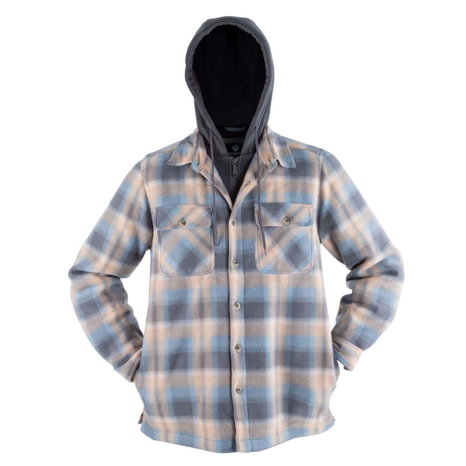 Generation XYZ – Casaco - Homem por atacado – Casaco acolchoado xadrez masculino [HF-MFJ158X]4