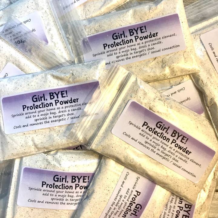 Girl, Bye! Protection Powder Sachet | .50 ounce packet for wholesale by My Enchanted Path