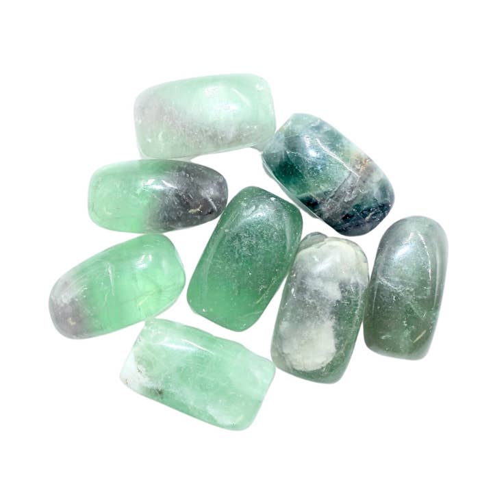 Tumbled Crystal - Fluorite, 2lbs for wholesale by Earths Elements Wholesale