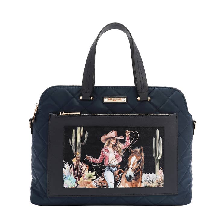 QUILTED LAPTOP BAG
for wholesale by Nicole Lee USA